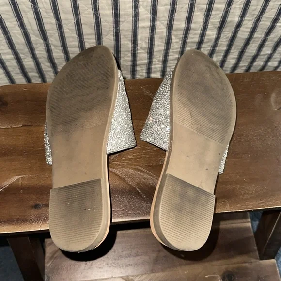 EUC Steve Madden Sierra Rhinestone sandals sz 6 1/2 worn twice - Picture 7 of 7